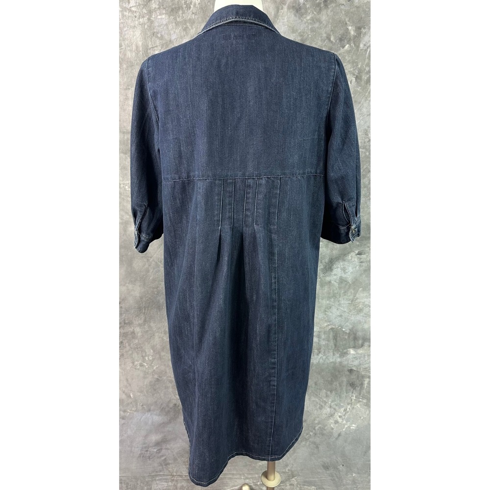 Tallissime Women's 1/2 Slv Blue Denim Midi Dress sz 18W (15653) - Picture 5 of 10